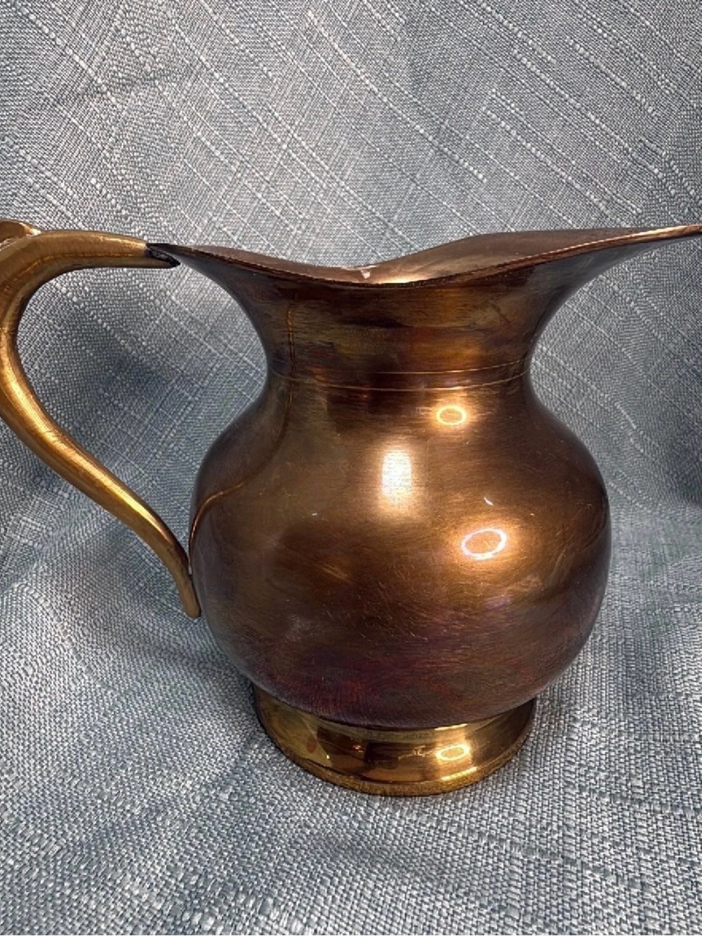 Brass Vintage Decorative Pitcher - Natural Patina, Made in India